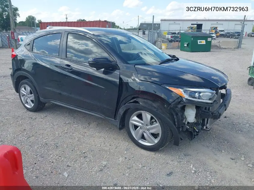 2019 Honda Hr-V Ex-L VIN: 3CZRU6H70KM732963 Lot: 42619486
