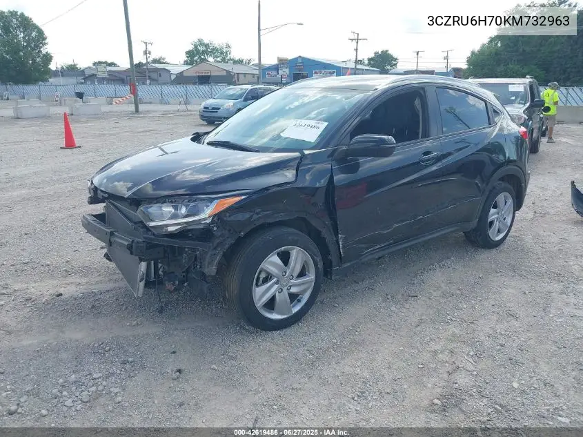 2019 Honda Hr-V Ex-L VIN: 3CZRU6H70KM732963 Lot: 42619486