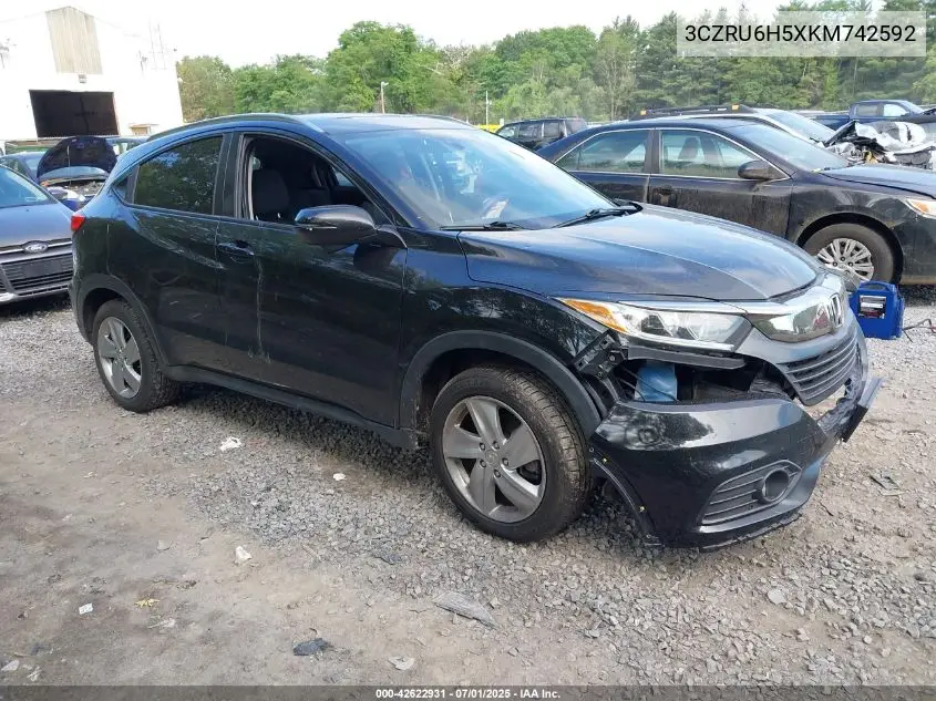 2019 Honda Hr-V Ex VIN: 3CZRU6H5XKM742592 Lot: 42622931
