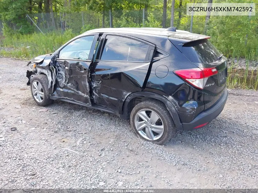 2019 Honda Hr-V Ex VIN: 3CZRU6H5XKM742592 Lot: 42622931