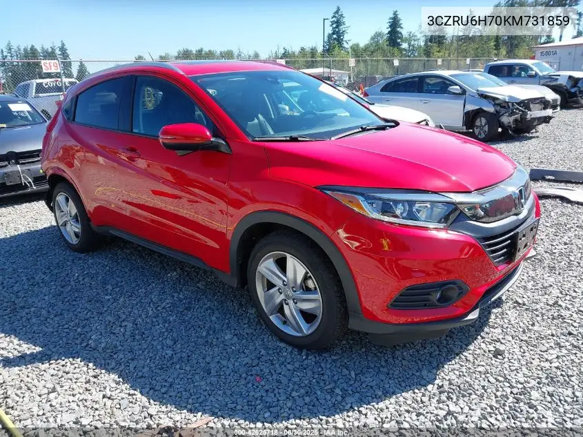 2019 Honda Hr-V Ex-L VIN: 3CZRU6H70KM731859 Lot: 42625718