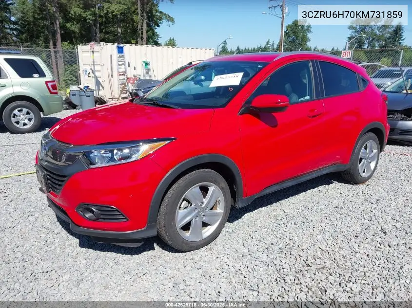 2019 Honda Hr-V Ex-L VIN: 3CZRU6H70KM731859 Lot: 42625718
