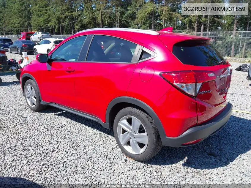 2019 Honda Hr-V Ex-L VIN: 3CZRU6H70KM731859 Lot: 42625718