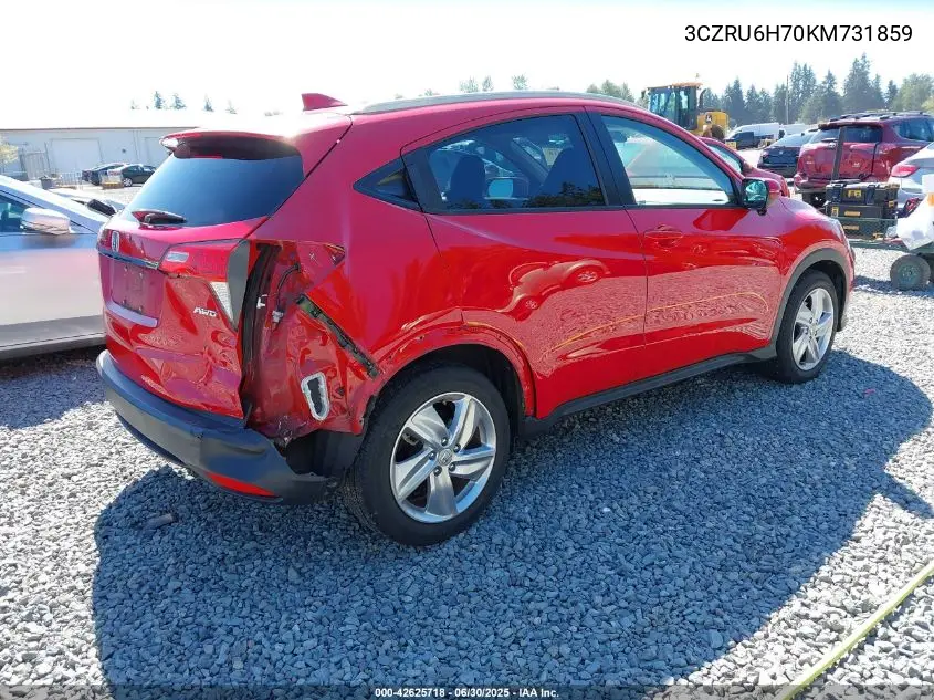 2019 Honda Hr-V Ex-L VIN: 3CZRU6H70KM731859 Lot: 42625718