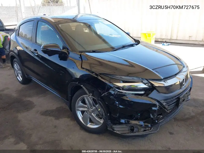 2019 Honda Hr-V Exl VIN: 3CZRU5H70KM727675 Lot: 42629789