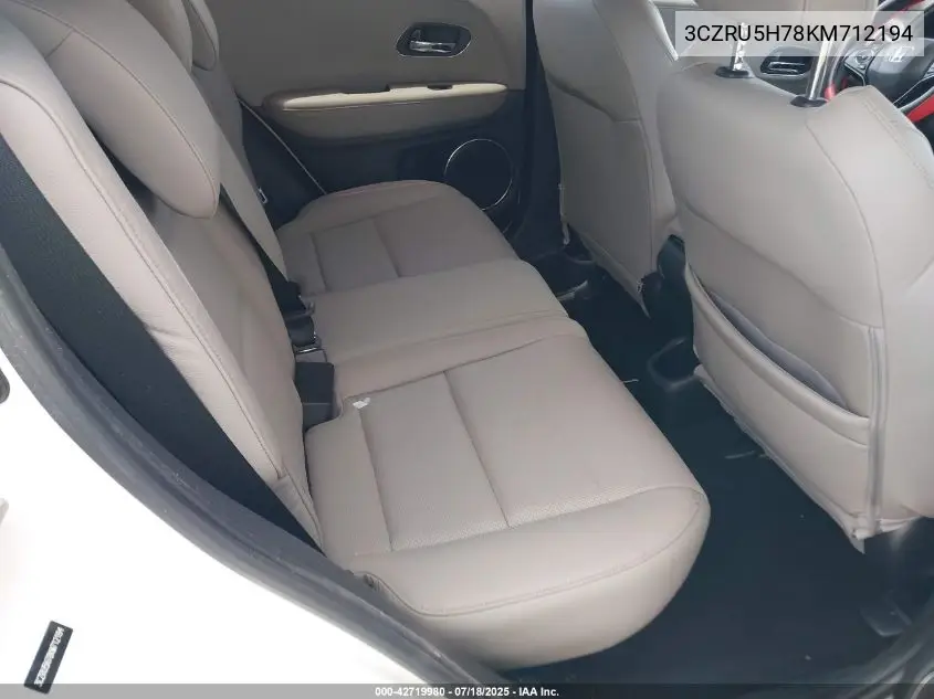 2019 Honda Hr-V Ex-L VIN: 3CZRU5H78KM712194 Lot: 42719980