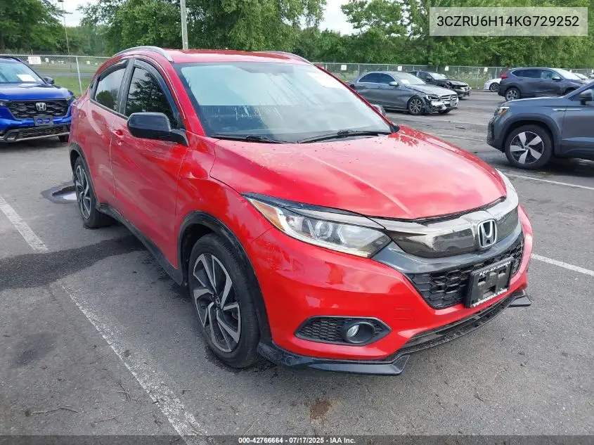 2019 Honda Hr-V Sport VIN: 3CZRU6H14KG729252 Lot: 42766664