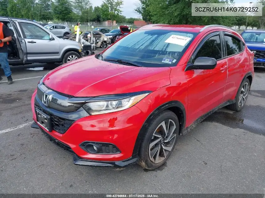 2019 Honda Hr-V Sport VIN: 3CZRU6H14KG729252 Lot: 42766664