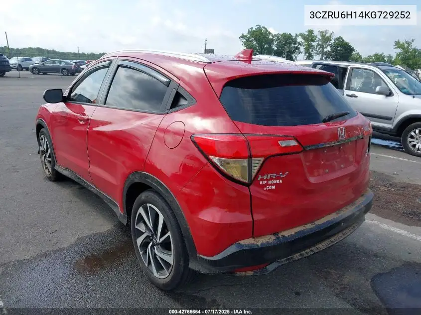 2019 Honda Hr-V Sport VIN: 3CZRU6H14KG729252 Lot: 42766664
