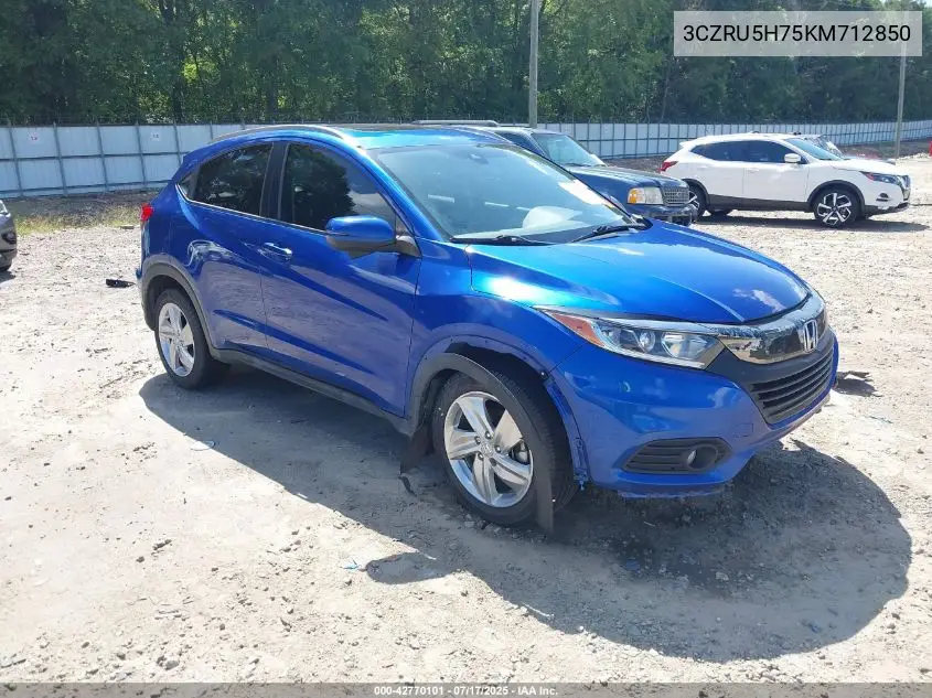 2019 Honda Hr-V Ex-L VIN: 3CZRU5H75KM712850 Lot: 42770101