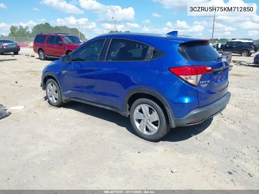 2019 Honda Hr-V Ex-L VIN: 3CZRU5H75KM712850 Lot: 42770101
