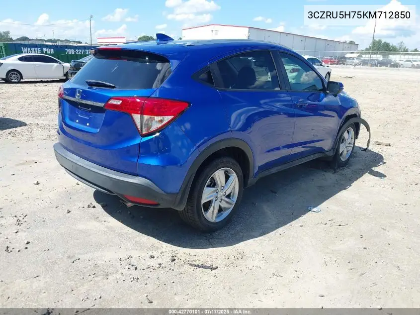 2019 Honda Hr-V Ex-L VIN: 3CZRU5H75KM712850 Lot: 42770101