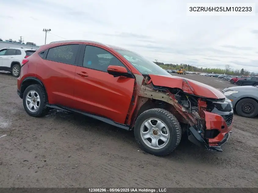2020 Honda Hr-V Sport VIN: 3CZRU6H25LM102233 Lot: 12308296