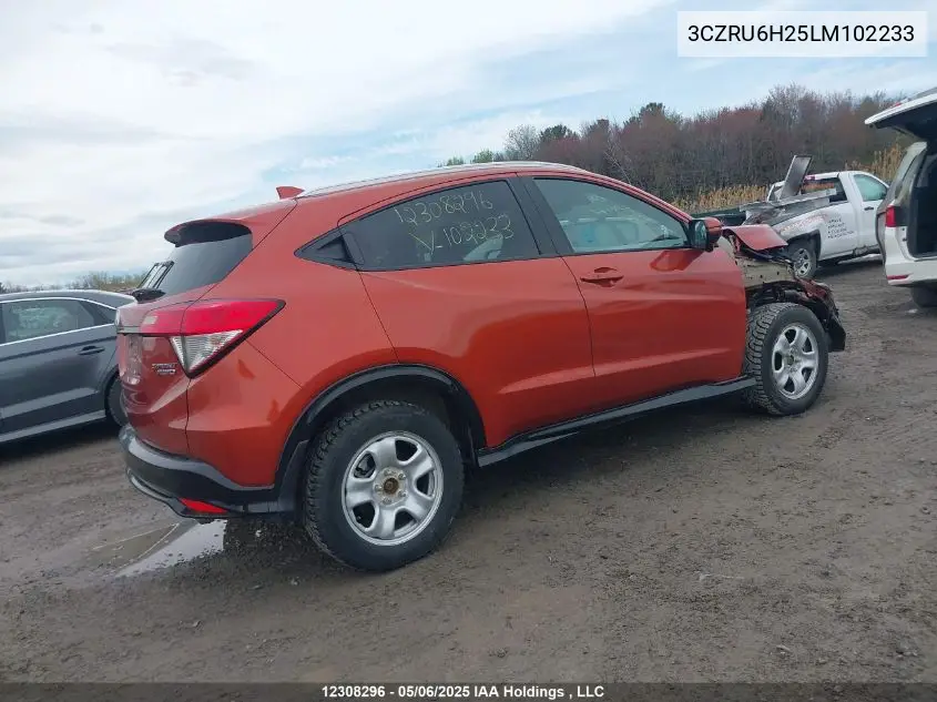 2020 Honda Hr-V Sport VIN: 3CZRU6H25LM102233 Lot: 12308296