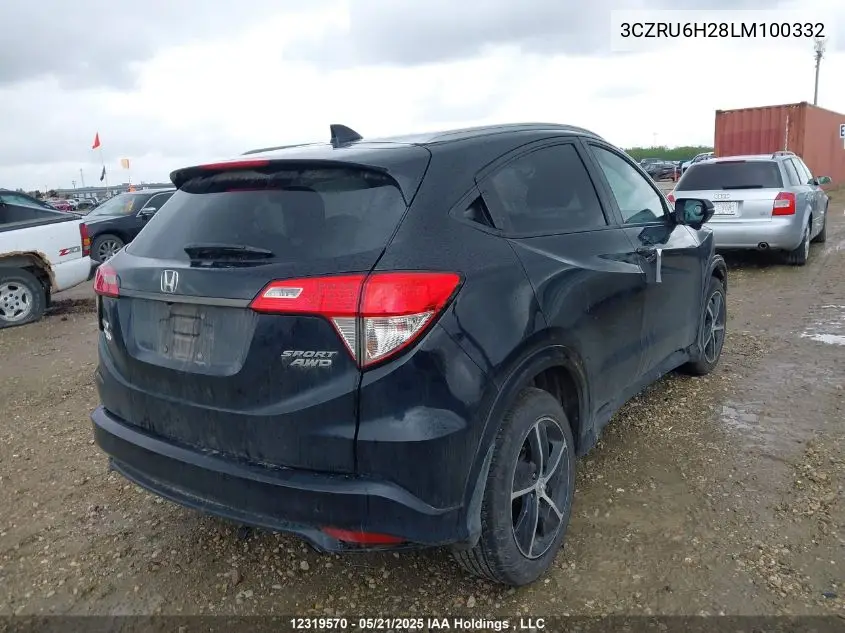 2020 Honda Hr-V Sport VIN: 3CZRU6H28LM100332 Lot: 12319570