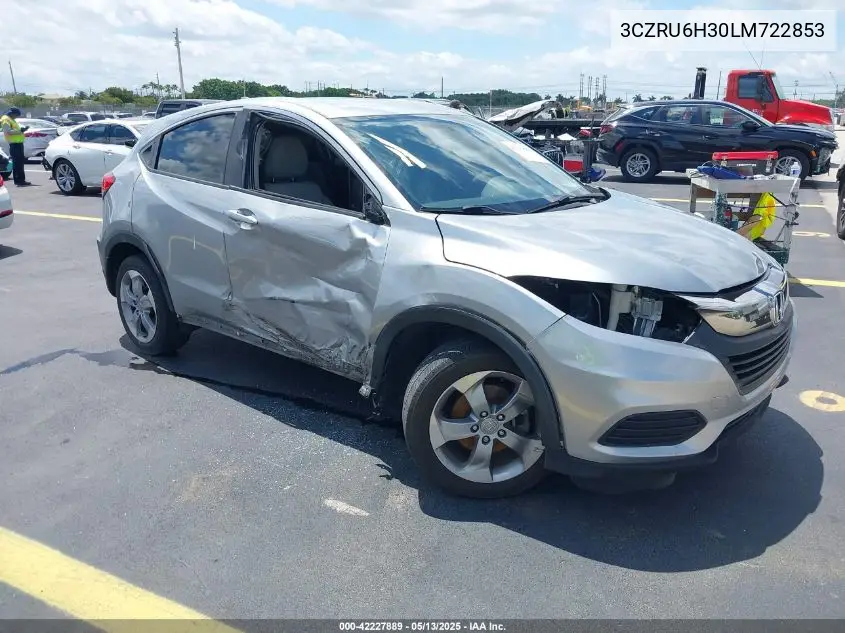 2020 Honda Hr-V Awd Lx VIN: 3CZRU6H30LM722853 Lot: 42227889