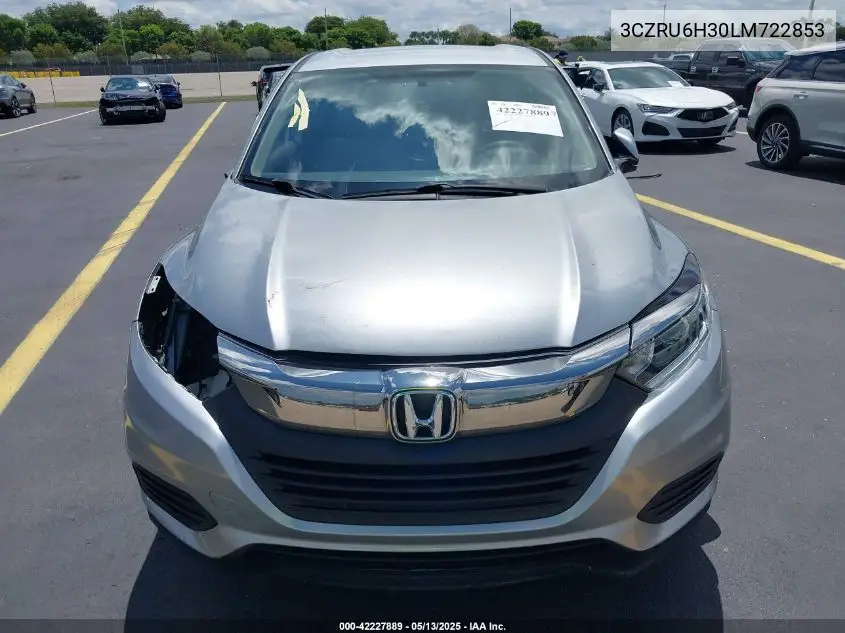 2020 Honda Hr-V Awd Lx VIN: 3CZRU6H30LM722853 Lot: 42227889