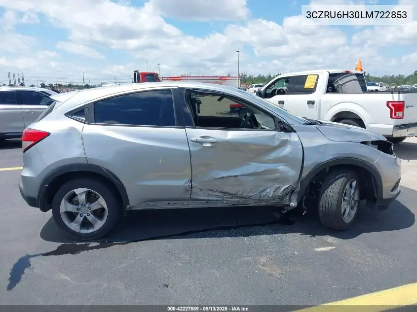 2020 Honda Hr-V Awd Lx VIN: 3CZRU6H30LM722853 Lot: 42227889