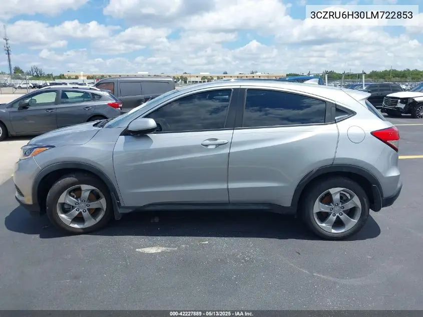 2020 Honda Hr-V Awd Lx VIN: 3CZRU6H30LM722853 Lot: 42227889