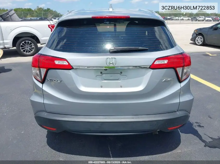 2020 Honda Hr-V Awd Lx VIN: 3CZRU6H30LM722853 Lot: 42227889