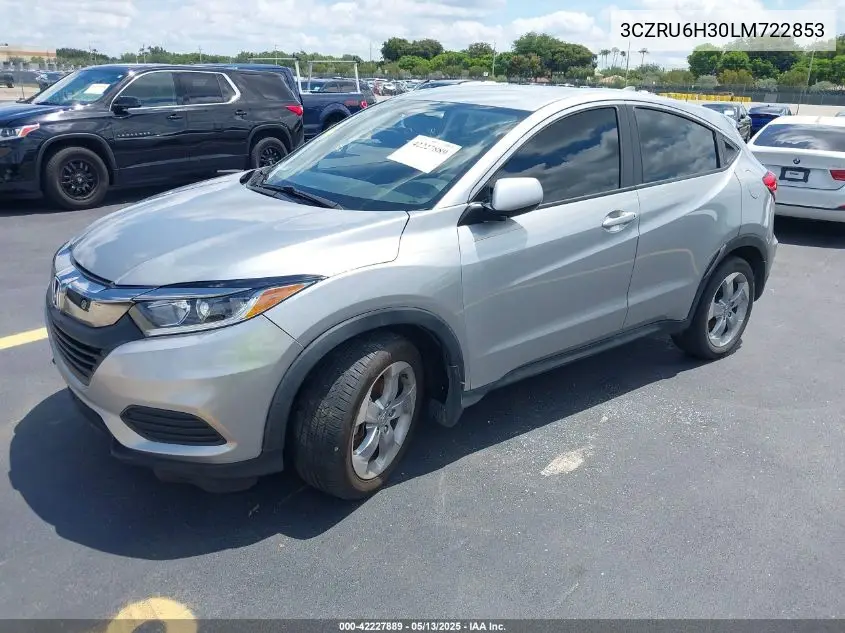 2020 Honda Hr-V Awd Lx VIN: 3CZRU6H30LM722853 Lot: 42227889