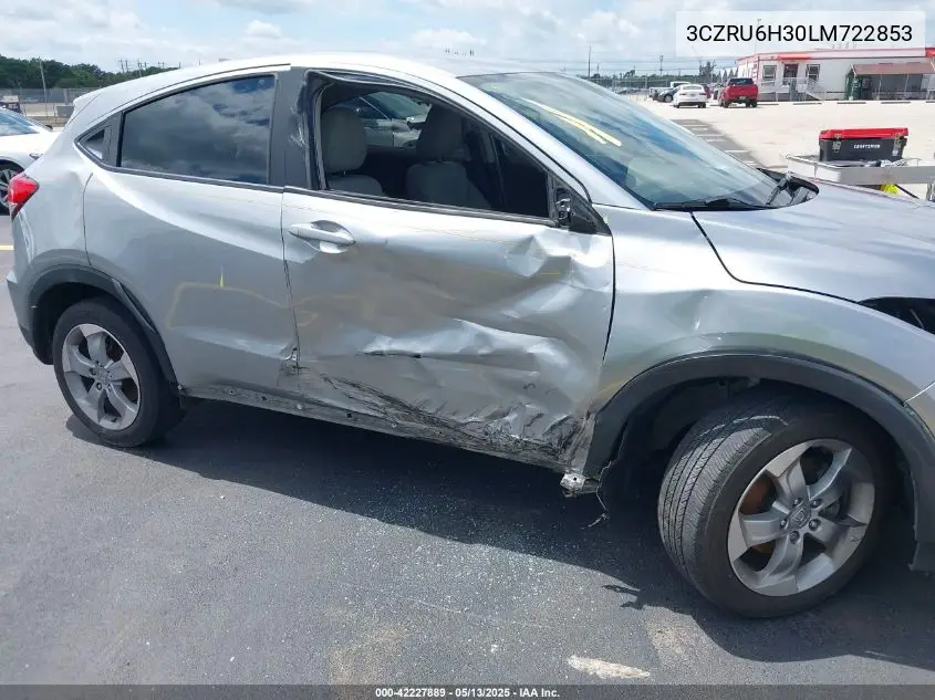 2020 Honda Hr-V Awd Lx VIN: 3CZRU6H30LM722853 Lot: 42227889