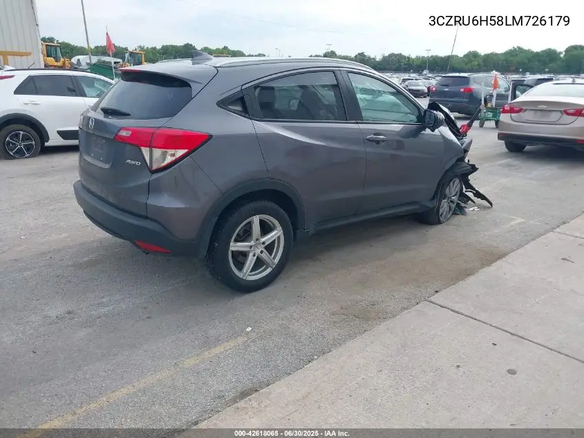 2020 Honda Hr-V Awd Ex VIN: 3CZRU6H58LM726179 Lot: 42618065