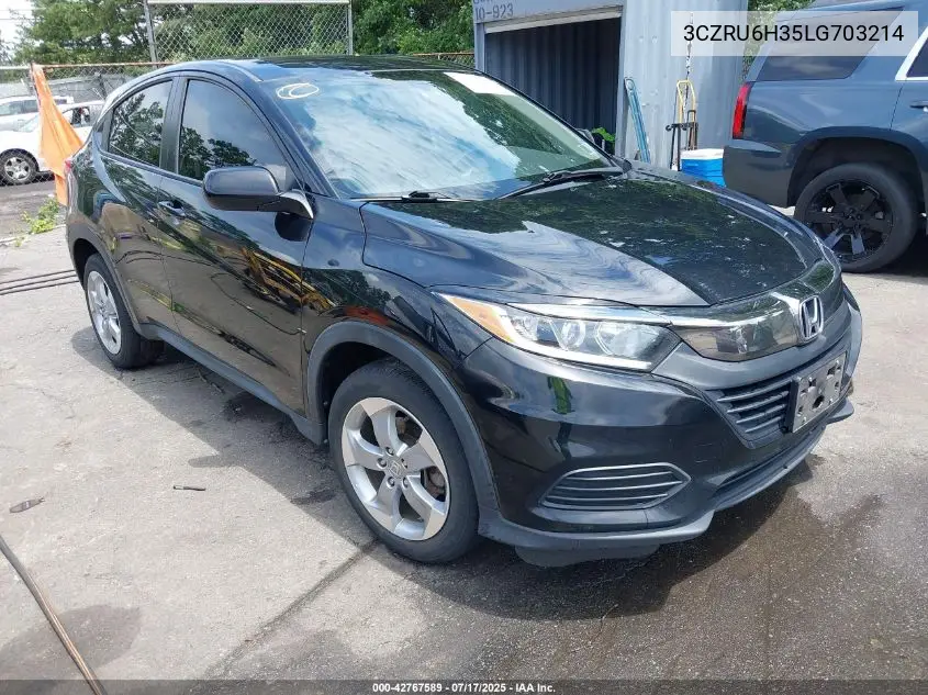 2020 Honda Hr-V Awd Lx VIN: 3CZRU6H35LG703214 Lot: 42767589