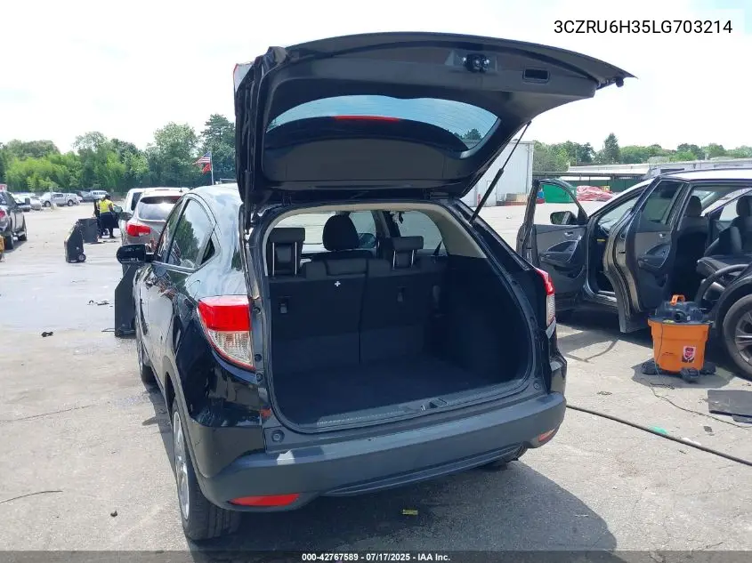 2020 Honda Hr-V Awd Lx VIN: 3CZRU6H35LG703214 Lot: 42767589