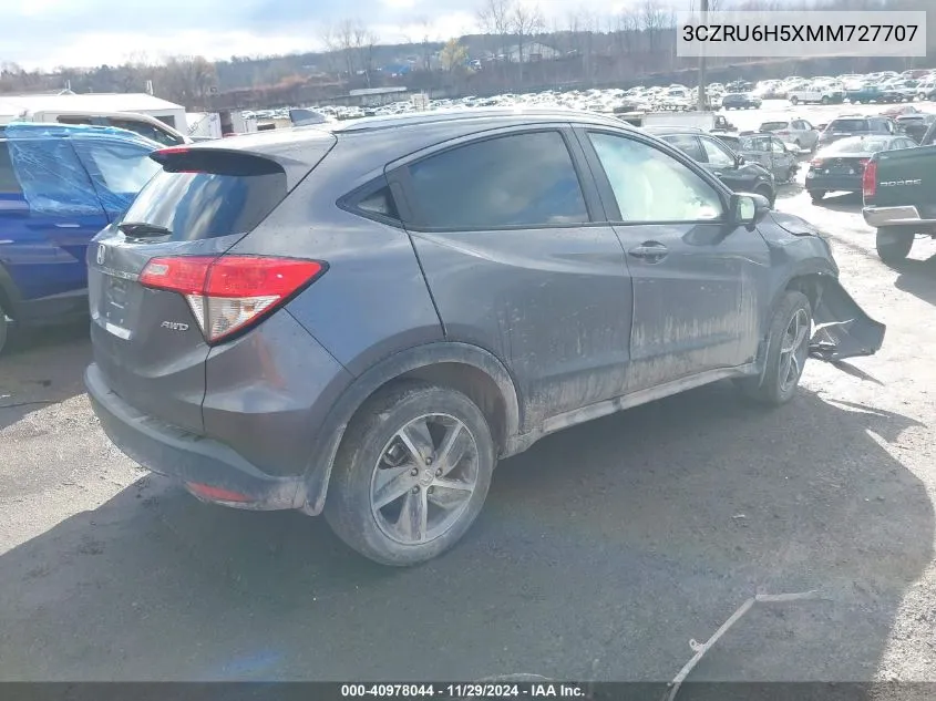 2021 Honda Hr-V Awd Ex VIN: 3CZRU6H5XMM727707 Lot: 40978044