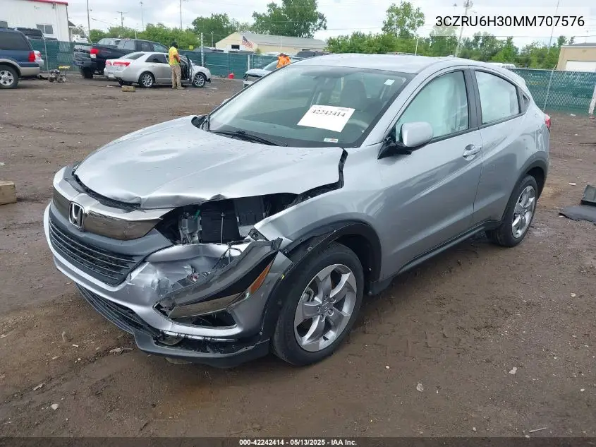 2021 Honda Hr-V Awd Lx VIN: 3CZRU6H30MM707576 Lot: 42242414