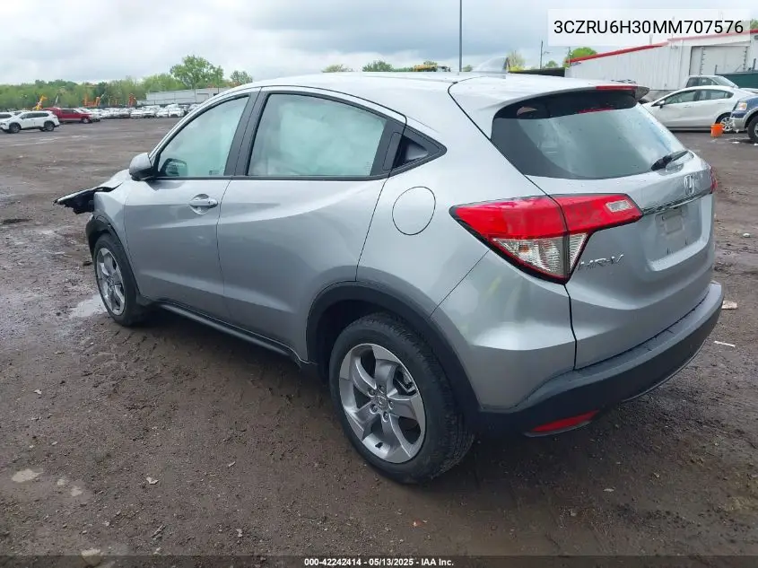 2021 Honda Hr-V Awd Lx VIN: 3CZRU6H30MM707576 Lot: 42242414