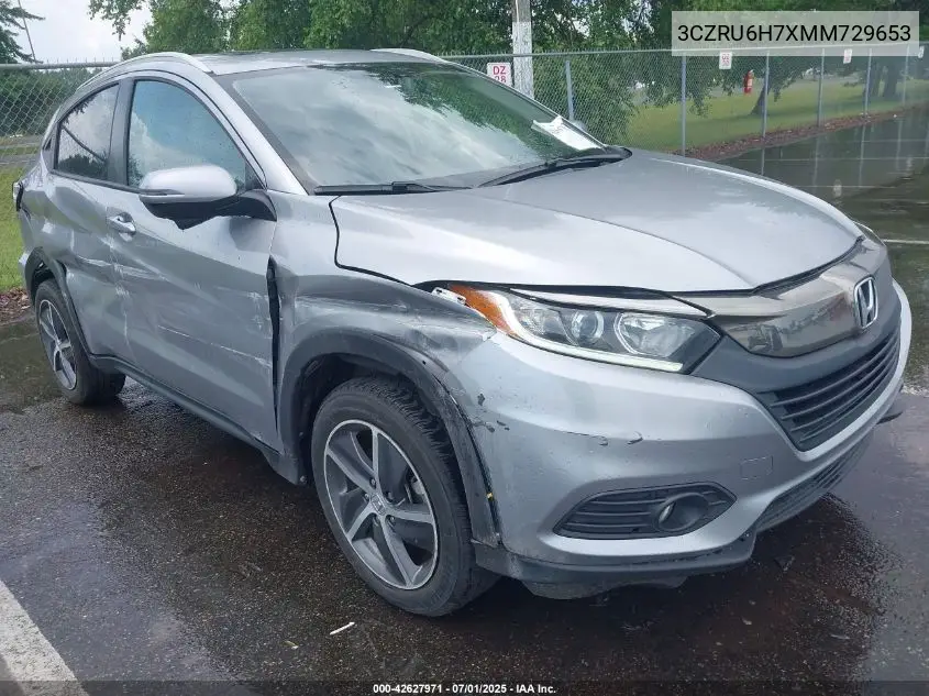 2021 Honda Hr-V Awd Ex-L VIN: 3CZRU6H7XMM729653 Lot: 42627971