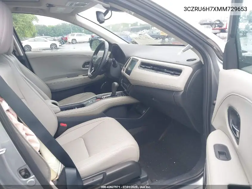 2021 Honda Hr-V Awd Ex-L VIN: 3CZRU6H7XMM729653 Lot: 42627971