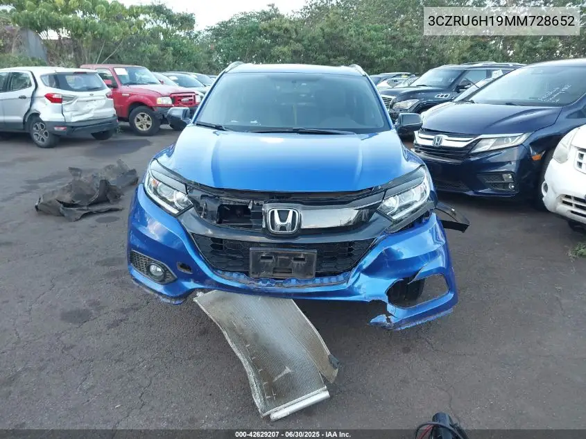 2021 Honda Hr-V Awd Sport VIN: 3CZRU6H19MM728652 Lot: 42629207