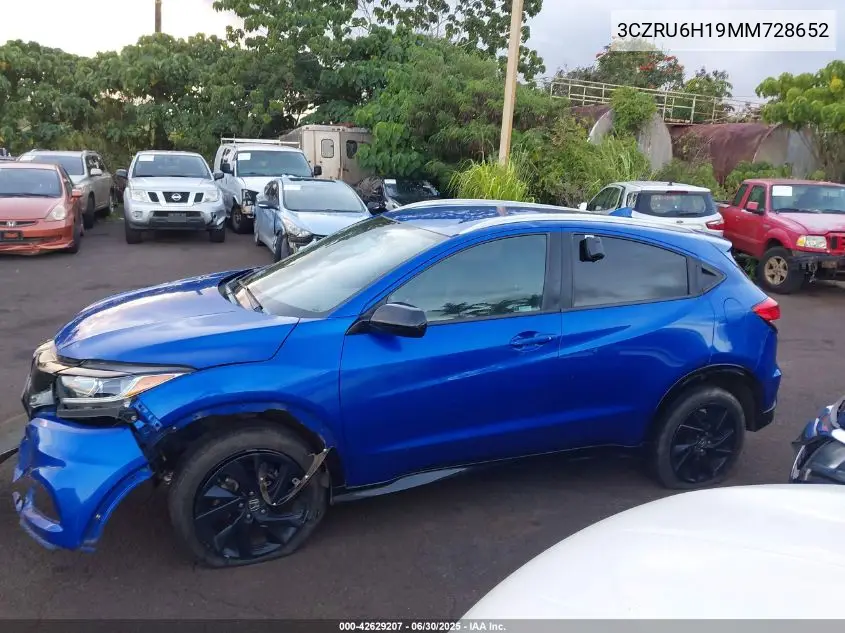 2021 Honda Hr-V Awd Sport VIN: 3CZRU6H19MM728652 Lot: 42629207