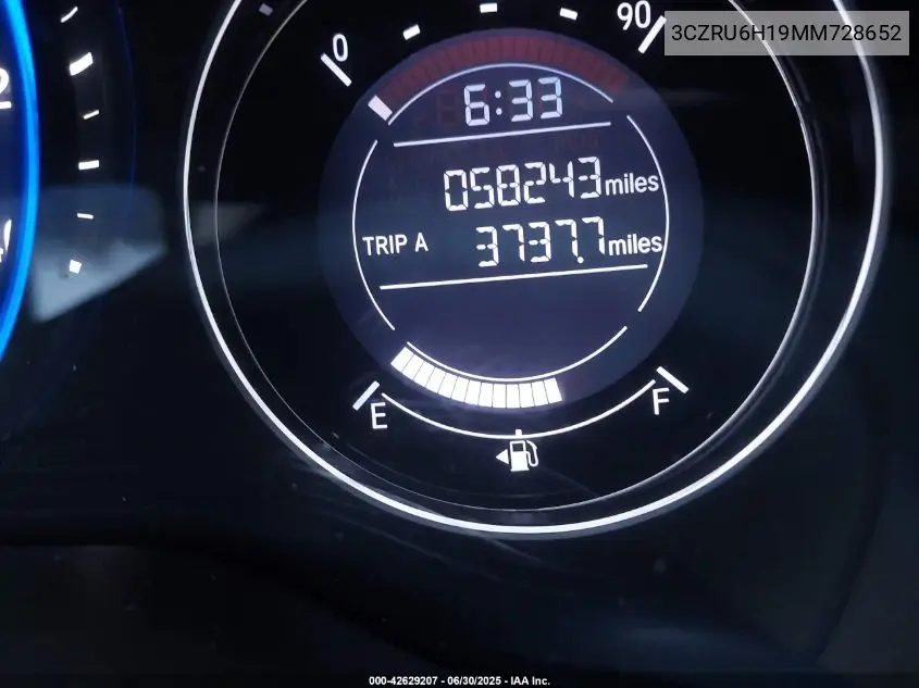 2021 Honda Hr-V Awd Sport VIN: 3CZRU6H19MM728652 Lot: 42629207