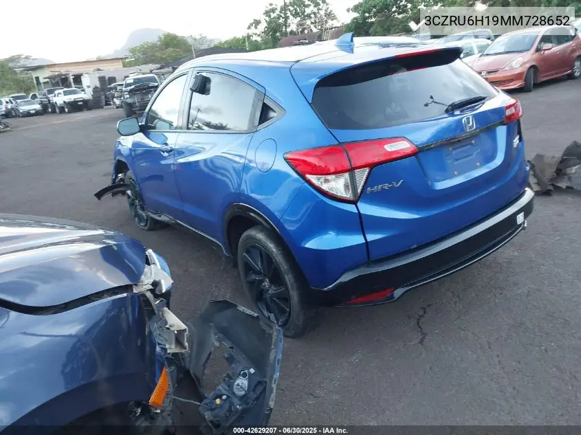 2021 Honda Hr-V Awd Sport VIN: 3CZRU6H19MM728652 Lot: 42629207