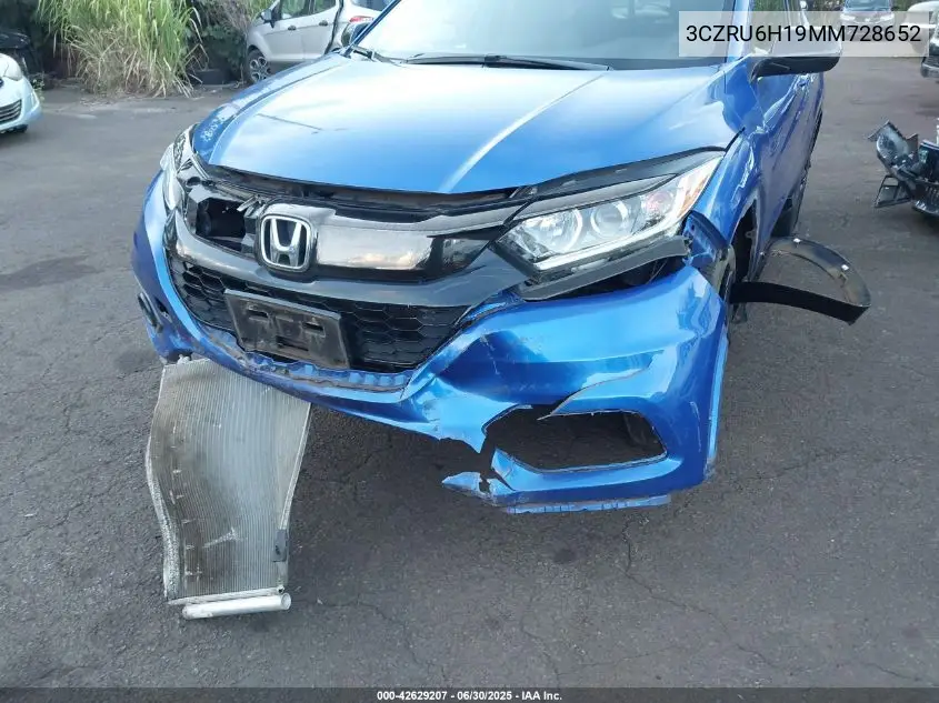 2021 Honda Hr-V Awd Sport VIN: 3CZRU6H19MM728652 Lot: 42629207