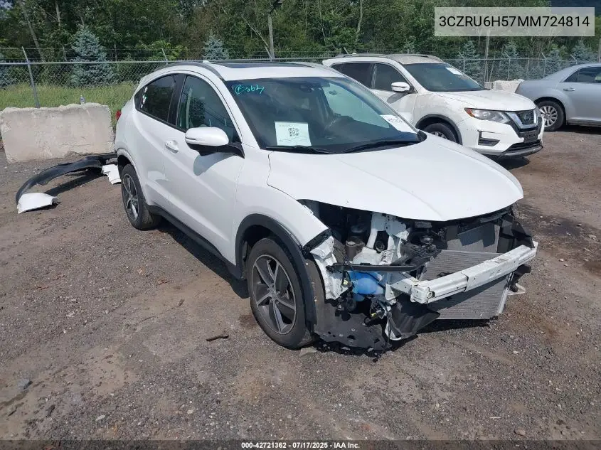 2021 Honda Hr-V Awd Ex VIN: 3CZRU6H57MM724814 Lot: 42721362