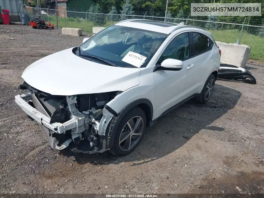 2021 Honda Hr-V Awd Ex VIN: 3CZRU6H57MM724814 Lot: 42721362