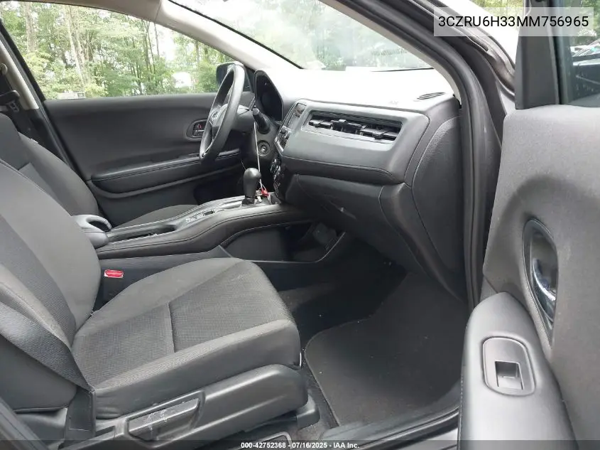 2021 Honda Hr-V Awd Lx VIN: 3CZRU6H33MM756965 Lot: 42752368