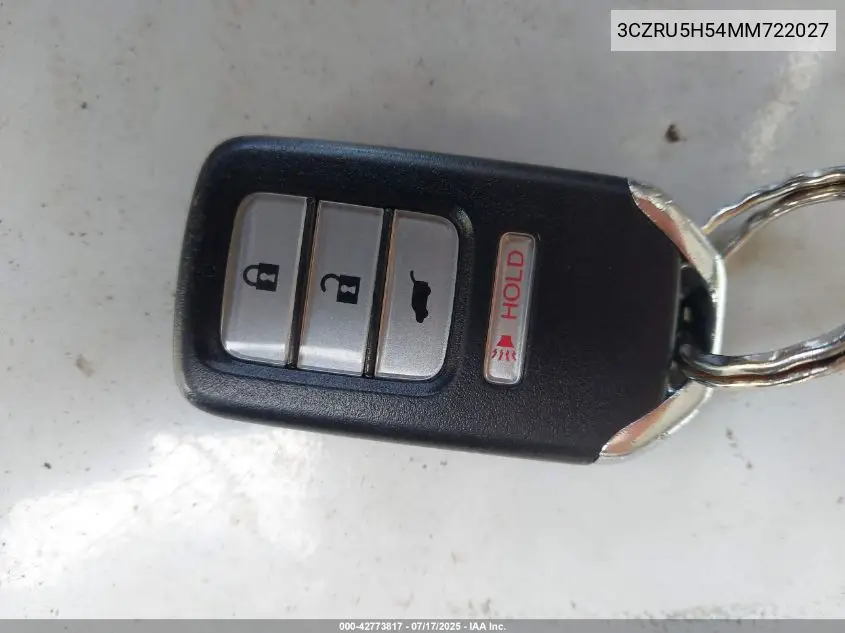 2021 Honda Hr-V 2Wd Ex VIN: 3CZRU5H54MM722027 Lot: 42773817