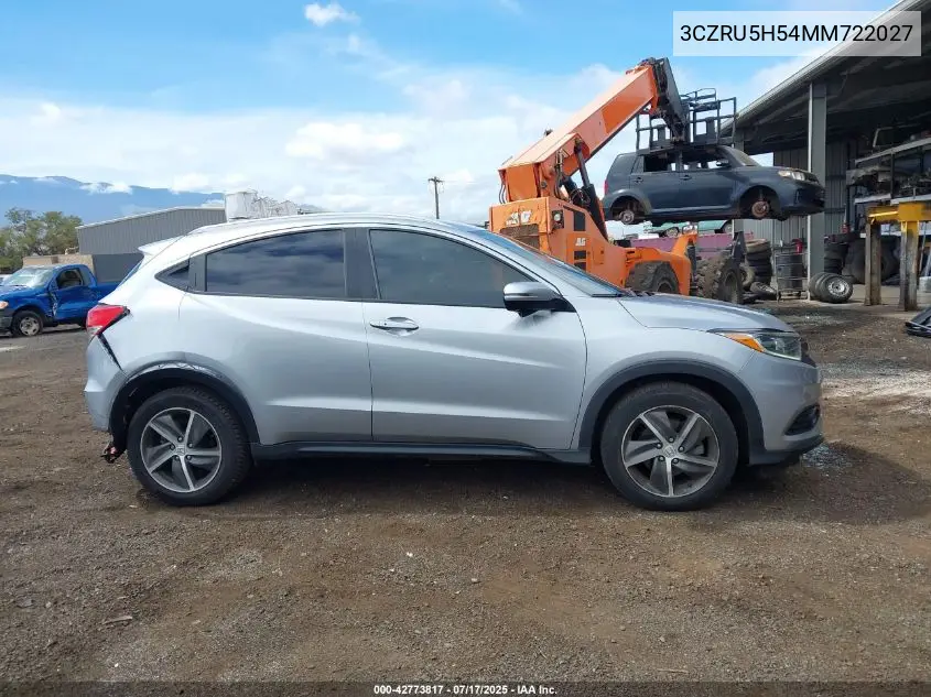2021 Honda Hr-V 2Wd Ex VIN: 3CZRU5H54MM722027 Lot: 42773817
