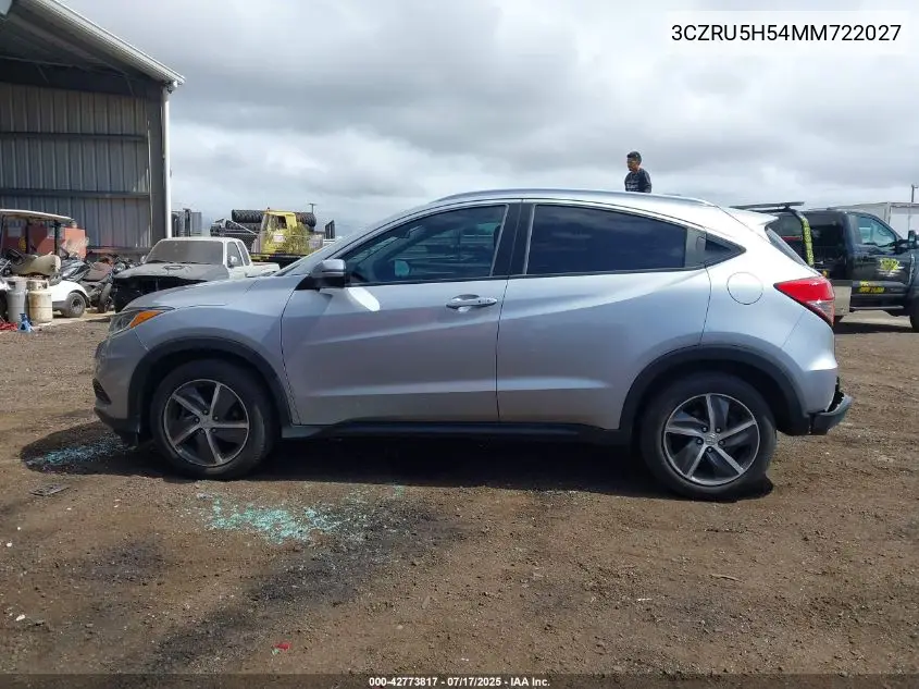 2021 Honda Hr-V 2Wd Ex VIN: 3CZRU5H54MM722027 Lot: 42773817
