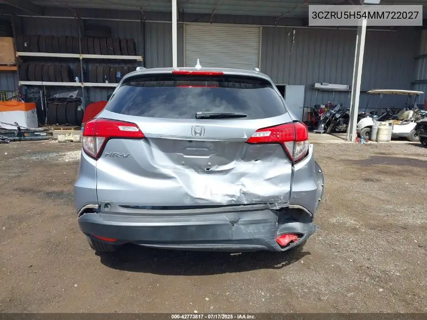 2021 Honda Hr-V 2Wd Ex VIN: 3CZRU5H54MM722027 Lot: 42773817