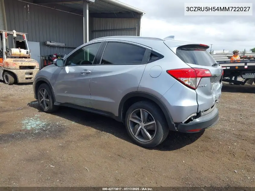 2021 Honda Hr-V 2Wd Ex VIN: 3CZRU5H54MM722027 Lot: 42773817