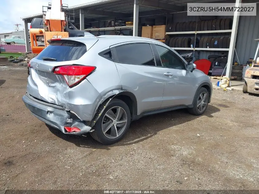 2021 Honda Hr-V 2Wd Ex VIN: 3CZRU5H54MM722027 Lot: 42773817