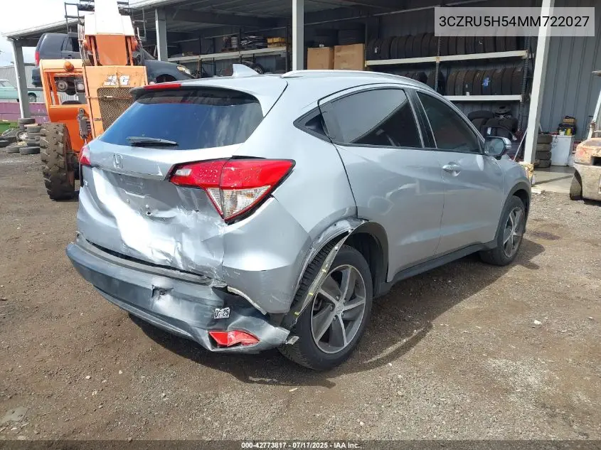 2021 Honda Hr-V 2Wd Ex VIN: 3CZRU5H54MM722027 Lot: 42773817
