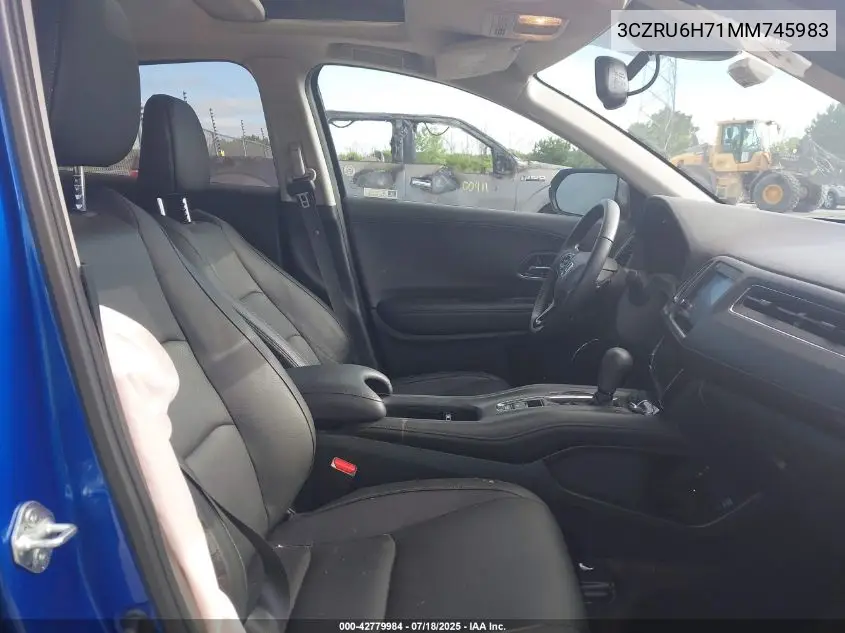 2021 Honda Hr-V Awd Ex-L VIN: 3CZRU6H71MM745983 Lot: 42779984